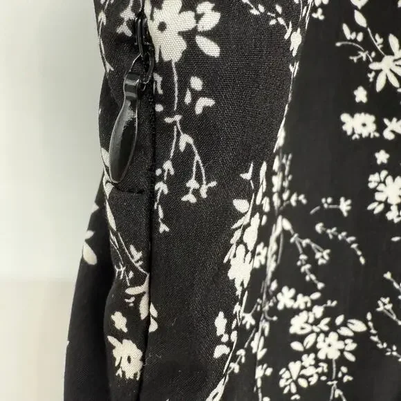 Disturbia Naomi Corset Mini Dress Women's Sz 16 Black Floral Print Gothic Lolita - Picture 6 of 9